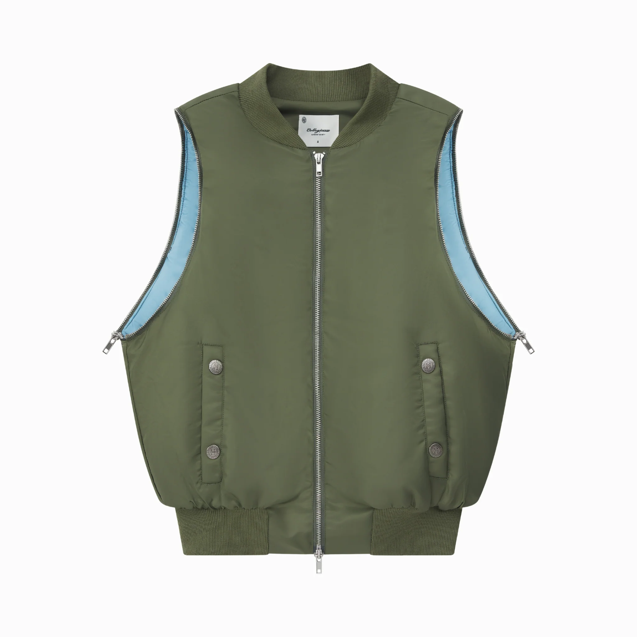 2-Way Bomber Jacket - Olive - Image 3