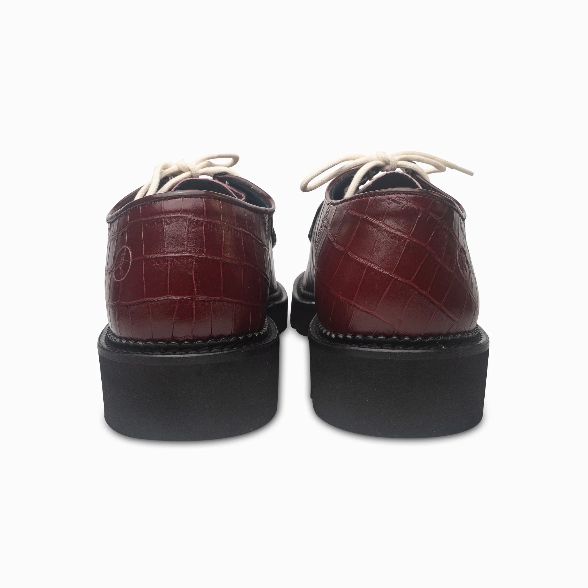 Women's Moc-Toe Derby - Vino Croc - Image 4